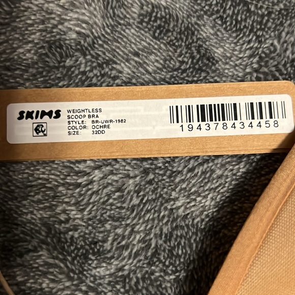 NTW SKIMS Weightless Scoop Bra 32DD Ochre - Picture 5 of 5